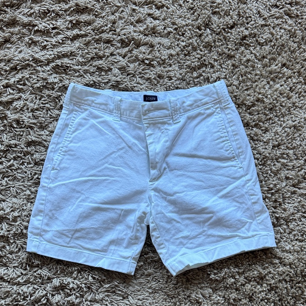 J. Crew Classic White Men's Flat Front Shorts